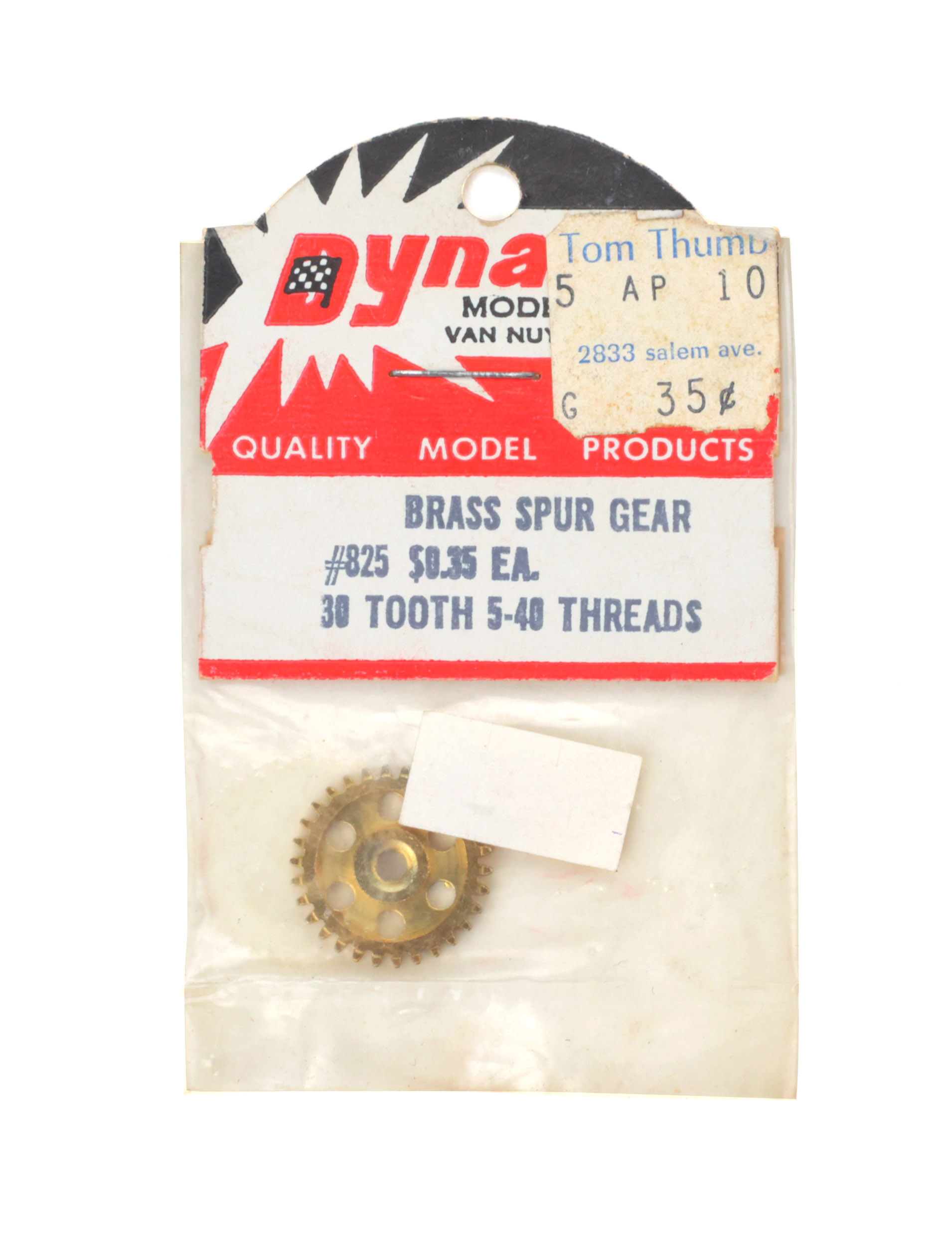 Dynamic - DYN-825 - 5-40 Threaded Brass Spur gear, 30T great for 1/32 cars