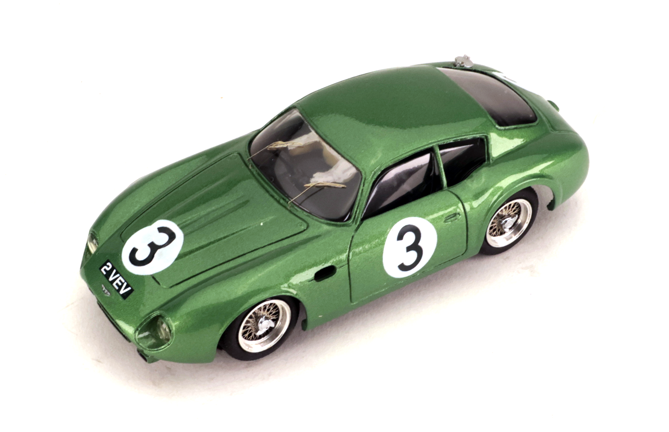 MMK84C 1961 Aston Martin DB4 GTZ ‘Zagato’ Le Mans no. 3, green, dnf