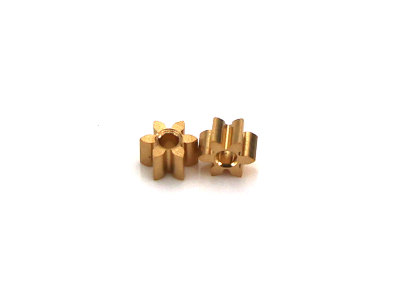 MR Slotcar MR4006R - Brass Pinion Gear - 6T x 4.5mm - Inline - pair