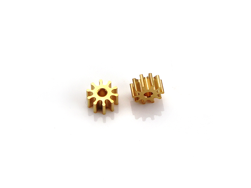 MR Slotcar MR4110 - Brass Pinion Gear - 10T x 5.5mm - Inline/Sidewinder - pair