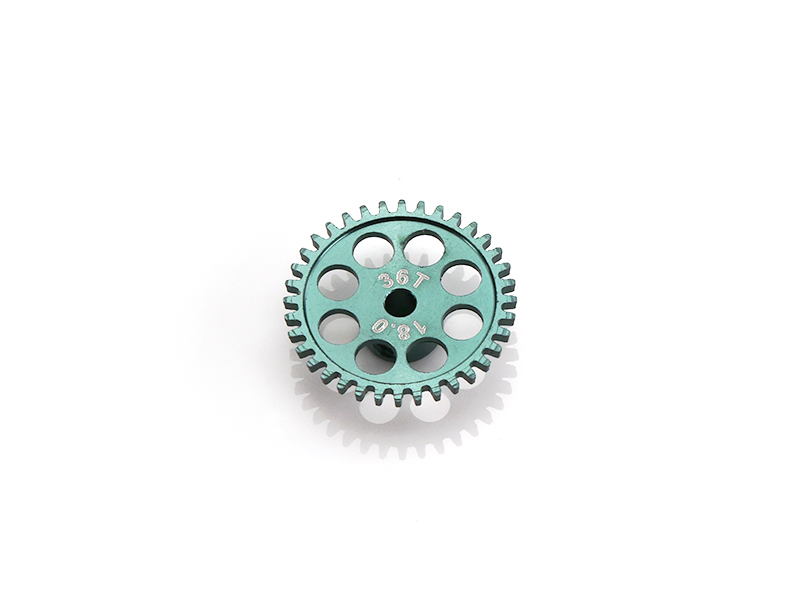 MR Slotcar MR6236R - Sidewinder Gear - 36T - 18.0mm diameter - Green Ergal