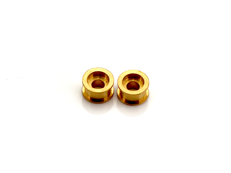 MR Slotcar MR8061 - Axle Bushings - Double Flange - Machined Bronze - for Scalextric/NSR/Fly - pair