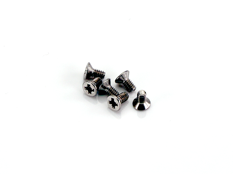 MR Slotcar MR8103 - Motor Mounting Screws - M2 x 4mm long - Flat Head - pack of 6