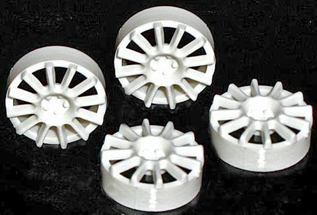 NSR 5431 12-spoke inserts, white, for 17" wheels, 4