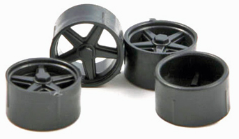 NSR 5434 Porsche 917K wheel inserts, black, 4/pk 5 spoke