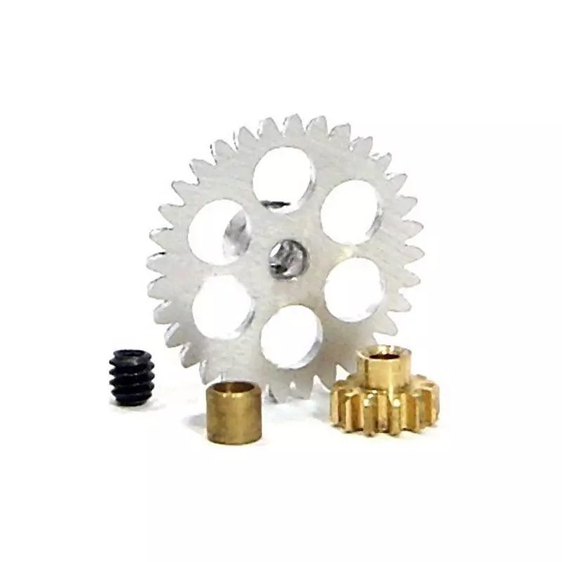 NSR 6704 - 32T Aluminum Anglewinder Gear + 12T Extralight Brass Pinion