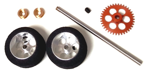 NSR 9122 Rear Axle Kit Trued Sponge Tires for Fly/Scalextric SW Applications