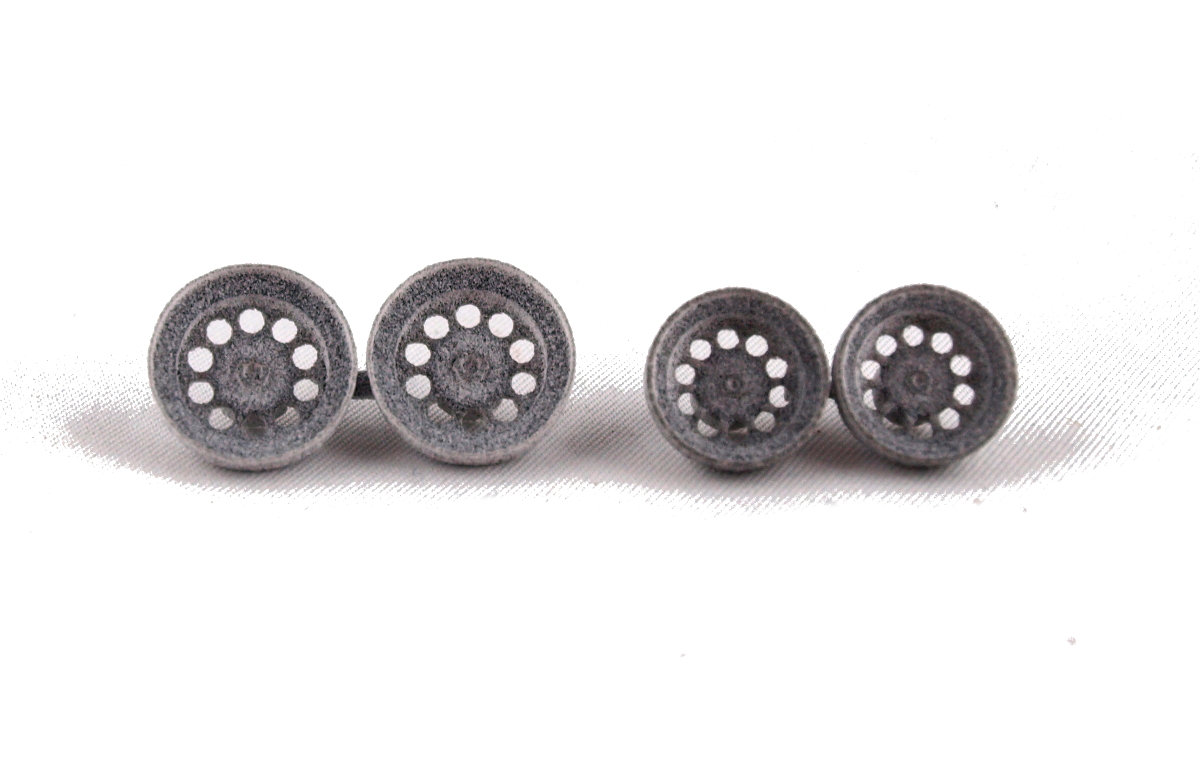 Slot.it PA41P - Wheel Inserts - Alfa Romeo 33/3 type - for 14.3/15.8mm wheels - 2 fronts/2 rears