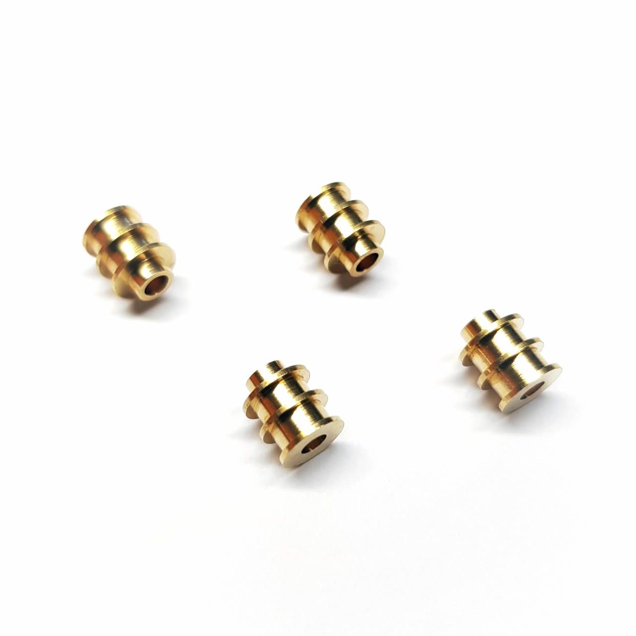 SRC RM0519 - Brass Bushings - Double-Flanged with Spacers - x4