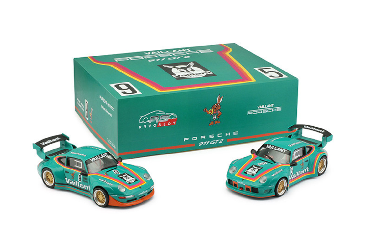 Revo Slot RS0138 - Porsche 911 GT2 Vaillant - TWIN PACK