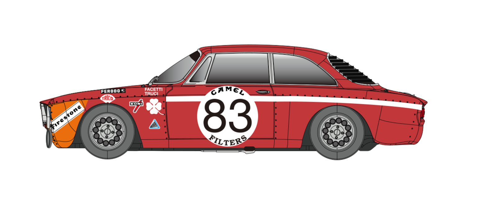 Revo Slot RS0249 - PRE-ORDER NOW! - Alfa Romeo Giulia GTAm #83 - '72 Spa