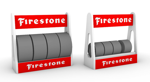 Scaleauto SC-10248J - Tire Rack - Firestone - pack of 2