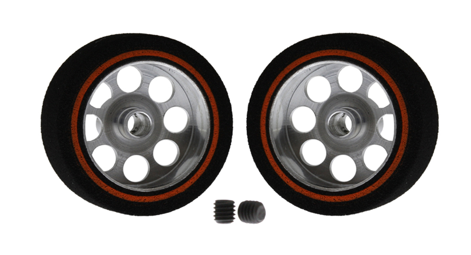 ScaleAuto SC-2424P - ProComp3 Sponge Tires 27.5 x 16mm + Aluminum Wheels 21mm OD - for 3mm axles