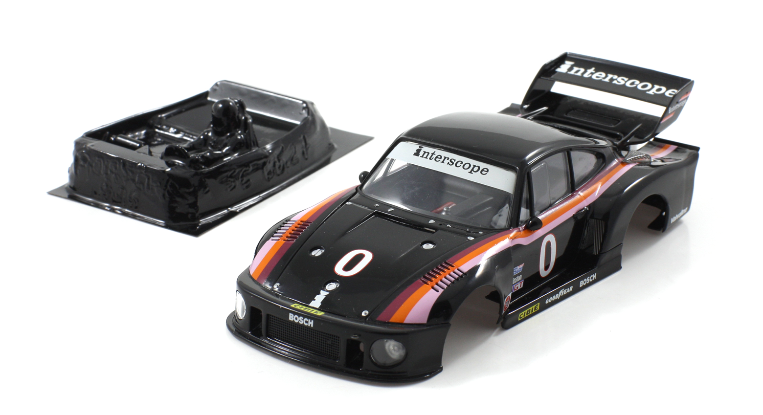 Scaleauto SC-6047B - Body + Lexan Interior - Porsche 935 - Interscope #0 - '79 Daytona