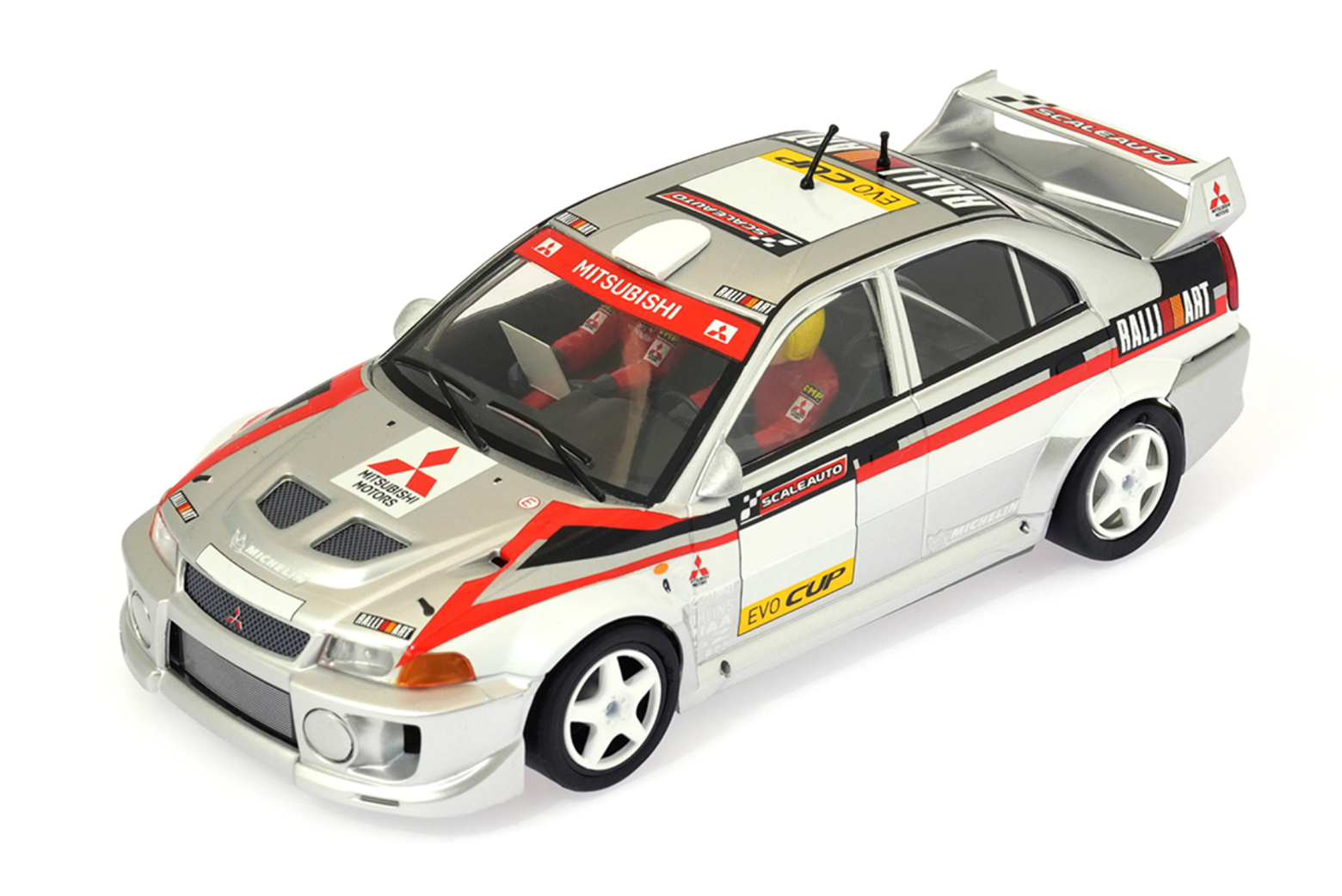 Scaleauto R-series SC-6318B - Mitsubishi Evo V - Cup Version - Silver