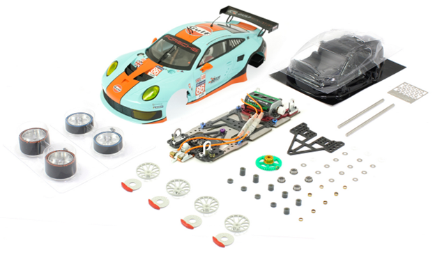 Scaleauto SC-7058RC3 - Porsche 911 RSR - Gulf #86 - '16 Le Mans - 1/24 Kit with RC3 Chassis