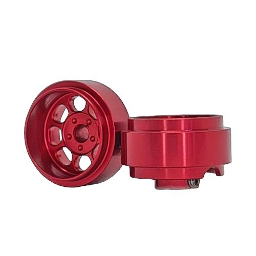 Staffs 163 - Red Alloy Wheels - Classic Deep Dish - 15.8 x 8.5mm - pair