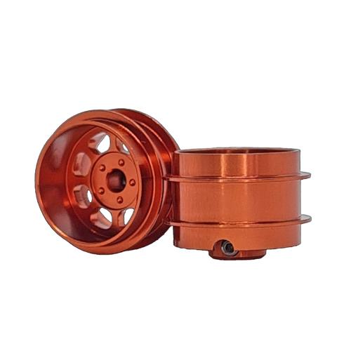 Staffs 175 - Orange Alloy Wheels - Classic Deep Dish - 15.8 x 10mm - Air System - pair