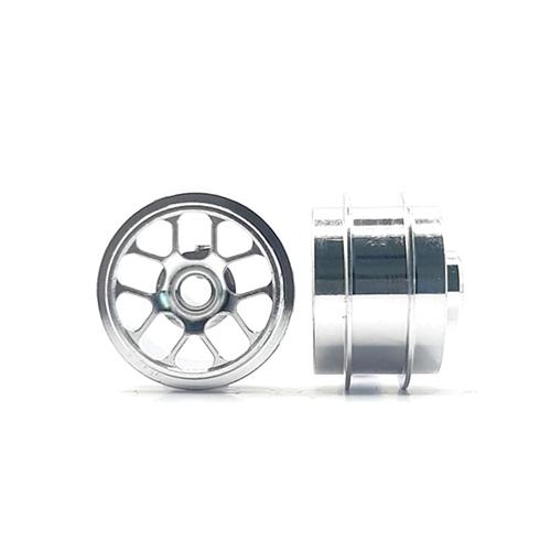 Staffs 24 - Silver Alloy Wheels - Bullet-Hole - 15.8 x 8.5mm - pair