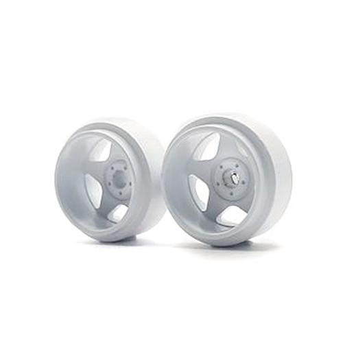 Staffs 277 - White Alloy Wheels - 5-Spoke Deep Dish - 15.8 x 8.5mm - pair