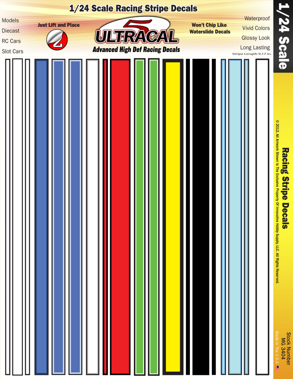 Ultracal 3404 - 1/24 DECALS - Racing Stripes