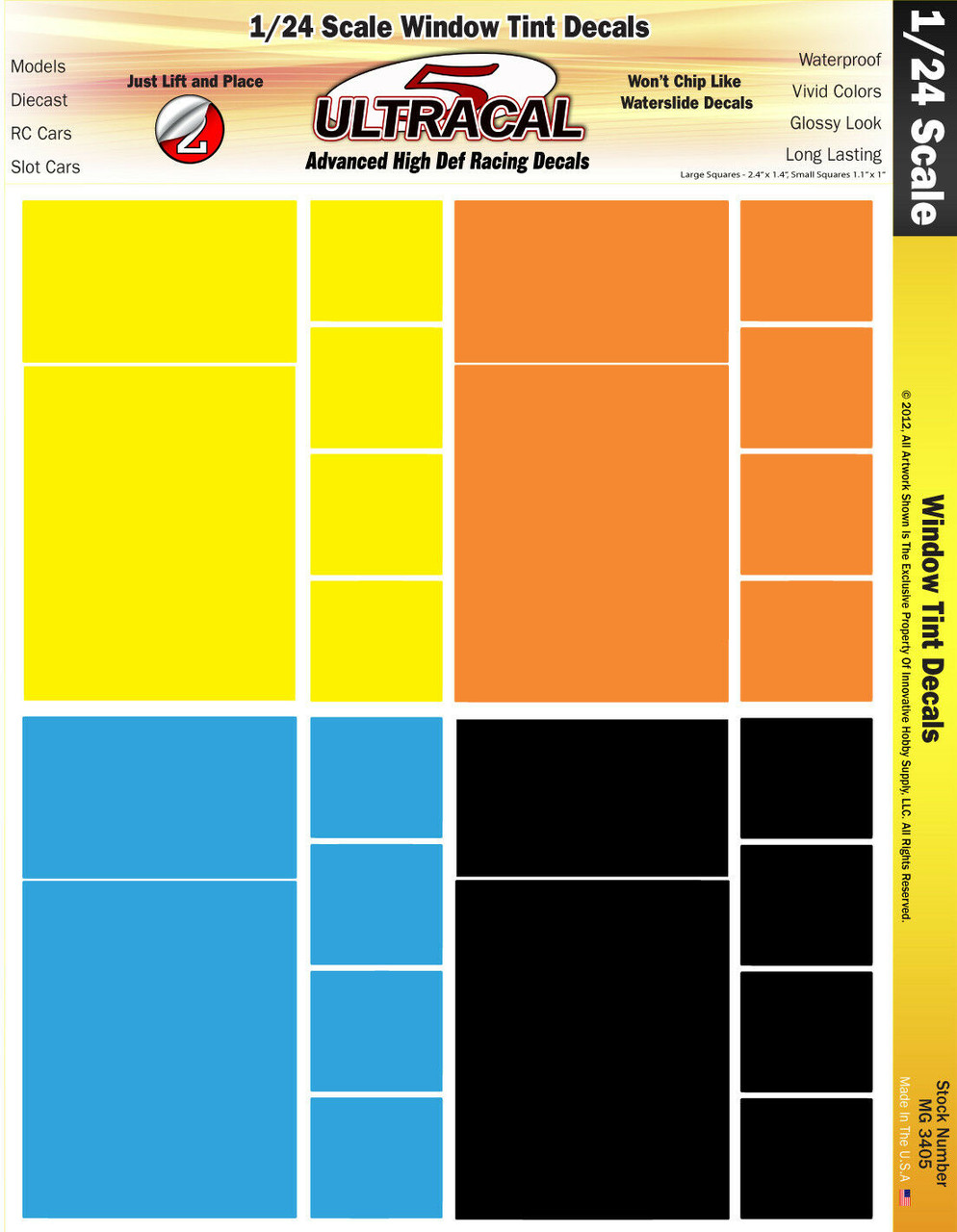 Ultracal 3405 - 1/24 DECALS - Window Tints