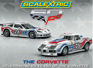 Scalextric C3368A - Chevy Corvette Twin Pack L88 + Z06 - 60th anniversary - Limited Edition