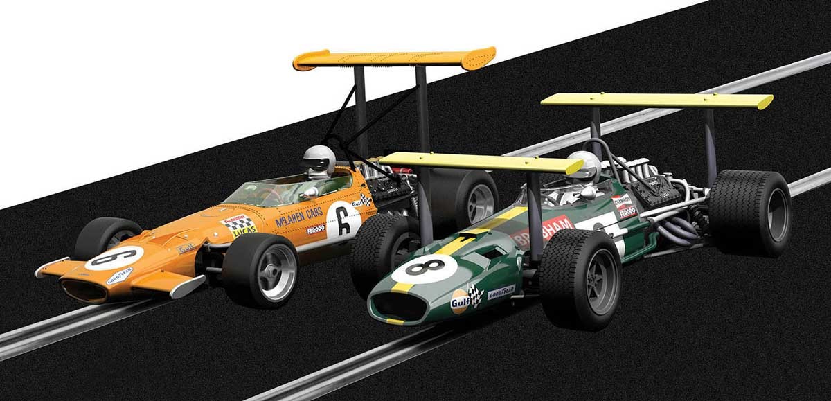 Scalextric C3589A Winged Legends-Brabham BT26 & McLaren M7C-Limited Edition (C)