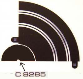 Scalextric C8285 R1 Inner Curve - Black Borders & Barriers 180°, x2 - DISCONTINUED