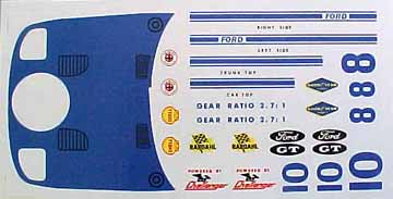 DEC353 - 1/24 Decal Sheet - K&B Ford GT