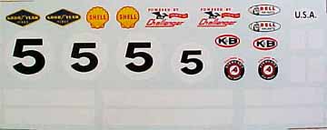 DEC360 - 1/24 Decal Sheet - K&B Cobra Daytona 'Series II' Kit