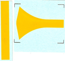 DEC483 Yellow stripe decals for Lotus 30/40