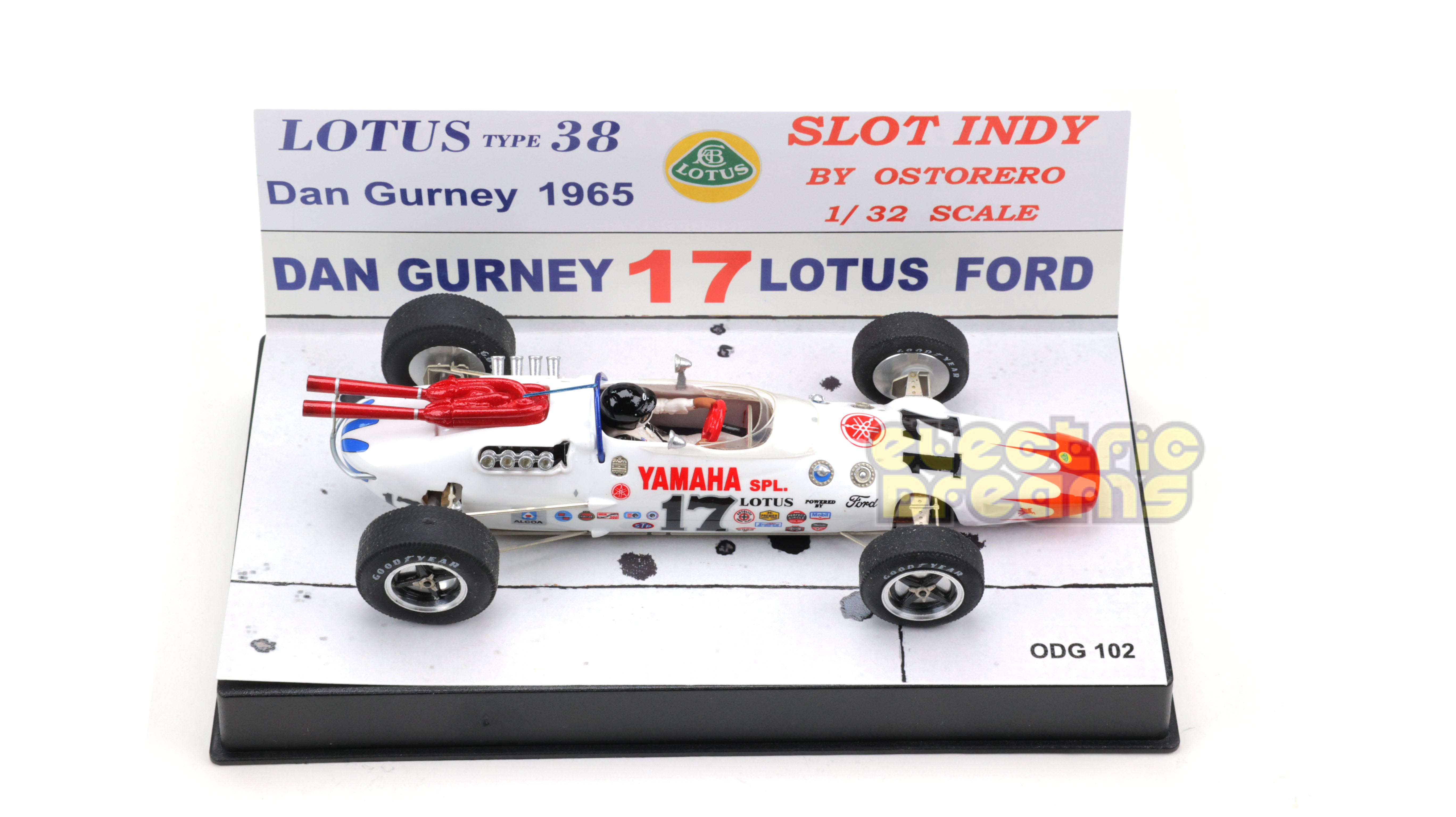 Slot Indy by Ostorero ODG102 - Lotus 38 Ford - '65 Indy 500 - Dan Gurney  [ODG102] - $194.95 : Electric Dreams, New and Vintage Slot Cars, New and  Vintage Slot Cars