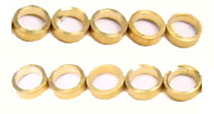 NSR 4813 Axle spacers, brass, 3/32, .040" thick, 10