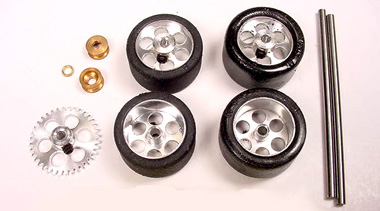 NSR 9212 Front & rear axle kit for Fly & Scalextric sidewinders