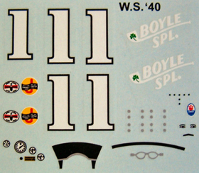 ODG085 Decals for Maserati 8CTF, Wilbur Shaw, 1940