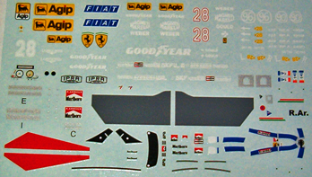 ODG196 Decals for Ferrari F1, Rene Arnoux