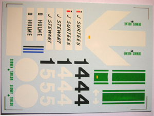 DEC301 - 1/24 Decal Sheet - Lola T70