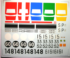 DEC314 - 1/24 Decal Sheet - Porsche Carrera 6