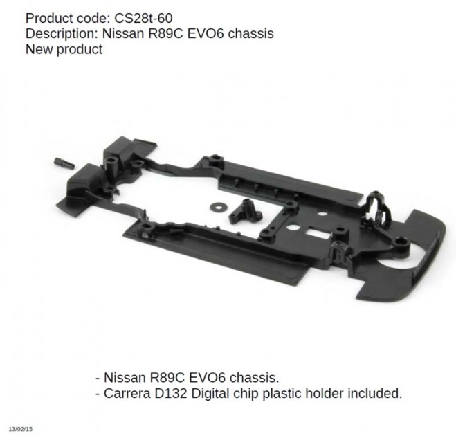 Slot.it CS28t-60 - Chassis for Nissan R89C - Evo6