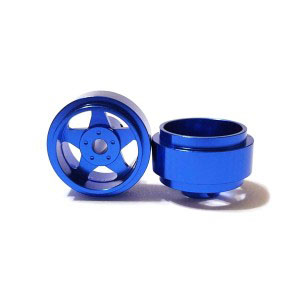 Staffs 15 - Blue Alloy Wheels - 5-Spoke - 15.8 x 8.5mm - pair