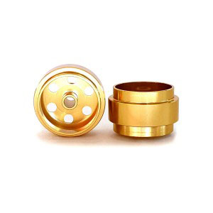 Staffs 31 - Gold Alloy Wheels - Bullet-Hole - 15.8 x 10mm - pair