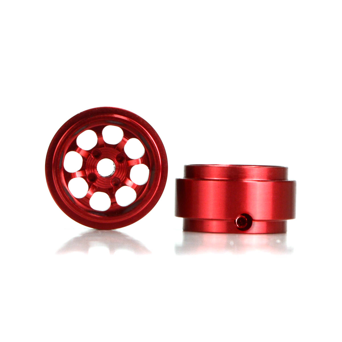 Staffs 96 - Red Alloy Wheels - Minilite - 15.8 x 8.5mm - pair