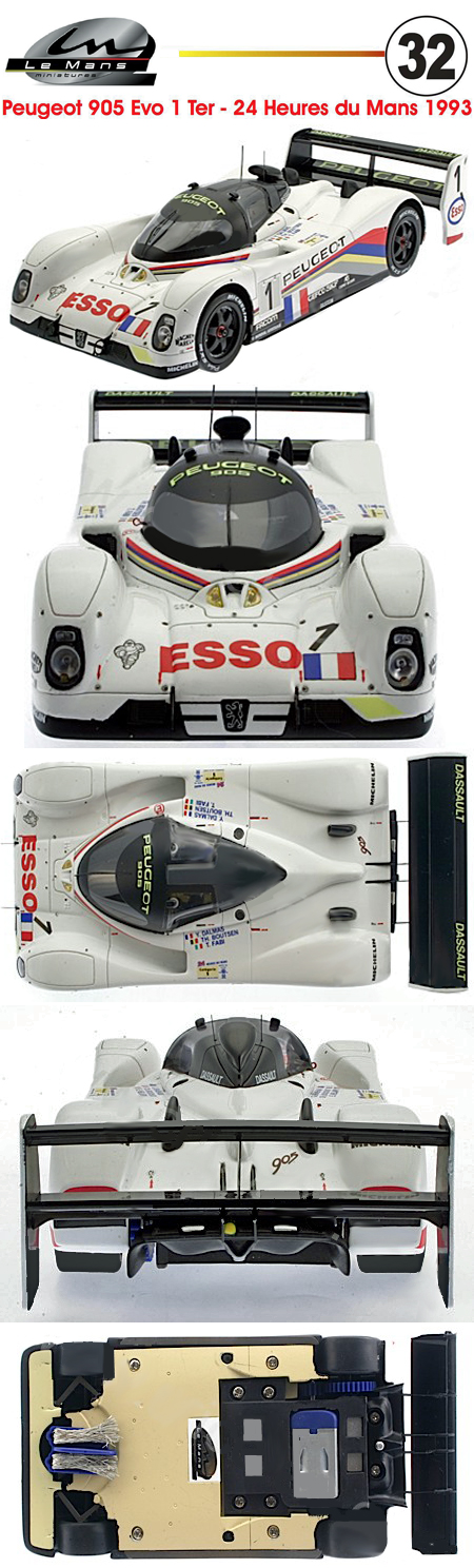 LeMans Miniatures 132041/1M Peugeot 905 #1 , LeMans 1993