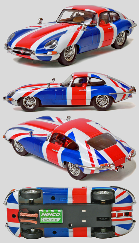 Ninco 50620 Jaguar E-type (XKE) coupe, Union Jack