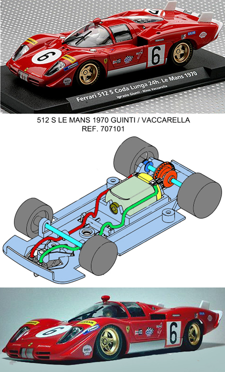 Fly 707101 Ferrari 512S Coda Lunga, #6, 1970