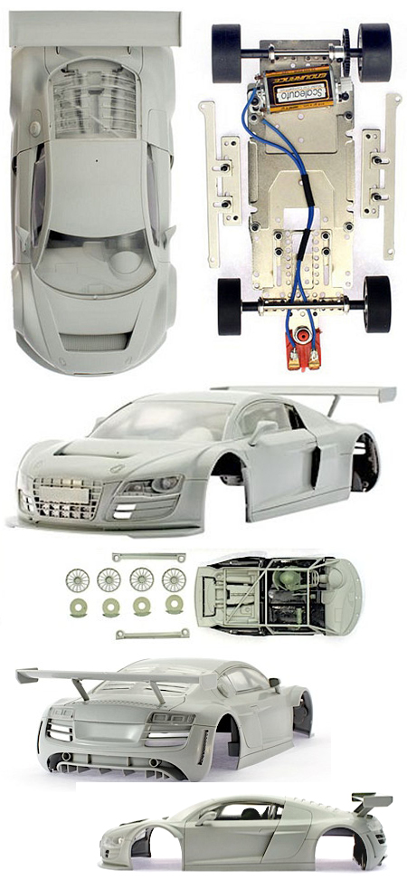 Scale Auto SC7044 Audi R8 LMS all white kit, 1/24 scale