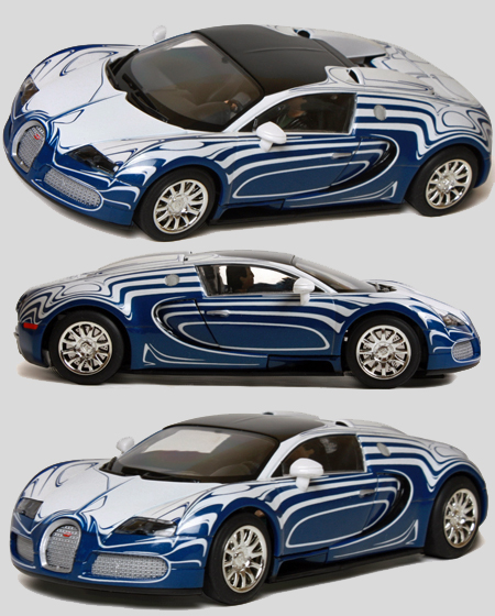 Scalextric C3394 Bugatti Veyron road car, blue/white