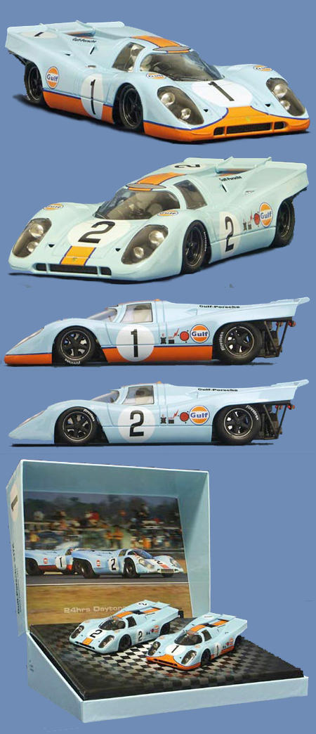 NSR SET06 Porsche 917K 2-car set, Gulf, Daytona 1971